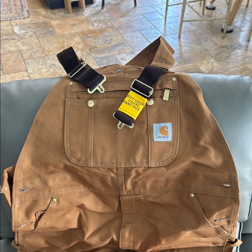 Carhartt Tan Bib Overalls
